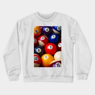 Billard Balls Close Up Crewneck Sweatshirt